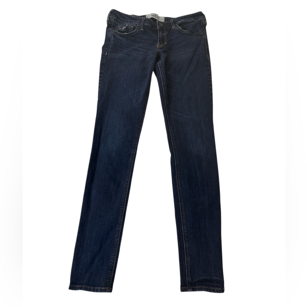 Hollister Blue Dark Wash Skinny Jeans 
Waist - 27, Size -5